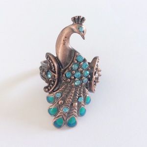 Copper Peacock Ring
